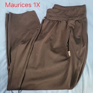 Maurices Black Drawstring Jogger Pants with Zip Pocket